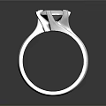 Elegant Modern Silver Fashion Ring With Clear Gemstone Stylish Design For Women Accessories