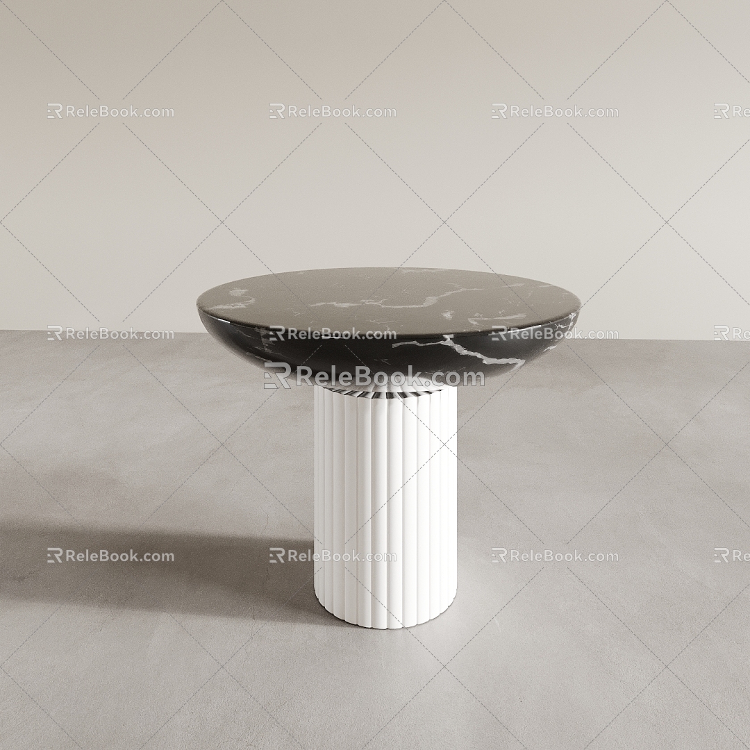 Side Table Round Table Coffee Table Round Table Low Table 3d model