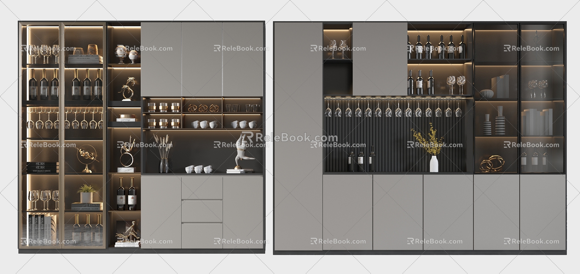 Modern Wine Cabinet 3d model