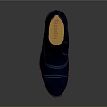 Dark Blue Leather Boots with Blue Stitching Brown Sole and Sleek Modern Design