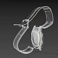 1950 illuminated watch 3d model
