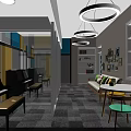 Kindergarten Indoor Activity Space With Pianos Glass Partitions And Comfortable Sofa Area