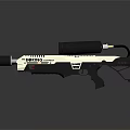 Tactical White And Black Weapon With Modern Design And Advanced Attachments 3d model