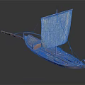 Modern Sailing Cartoon Sailing 3d model