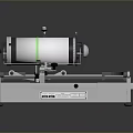 Mechanical Drum Equipment With Green Stripe And Adjustable Grid Tray Base 3d model
