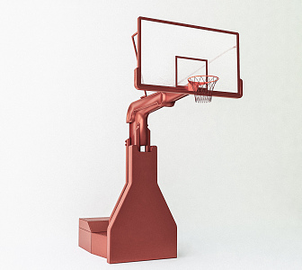 modern basketball stand 3d model