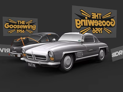 The Goosewing 1939 and 1956 Vintage Classic Cars 3D Rendered 3d model