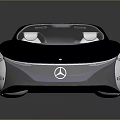 Mercedes Concept Car with Futuristic Streamlined Body and Transparent Interior Unique Wheel Design
