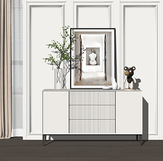 Modern Side Cabinet 3d model