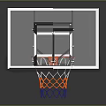 Durable Basketball Hoop With Transparent Backboard Orange Rim And Blue White Orange Net