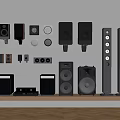 Modern Audio Vertical Audio Speaker Subwoofer 3d model