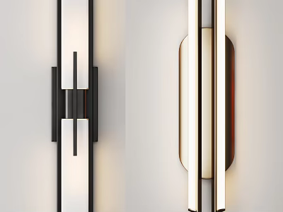 Modern Minimalist Wall Lamp With Sleek Metal Frame And Soft Lighting Design 3d model