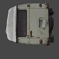 Rusty Vintage Van Exterior With Worn Out Paint And Classic Design