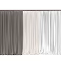 Layered Gradient Color Curtains With Elegant Drapery And Decorative Branch In Modern Room