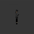 Tactical Rifle With Scope Textured Grip And Black Military Design Features