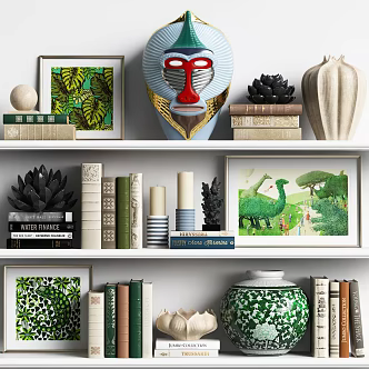 Modern ornaments combination decorations 3d model