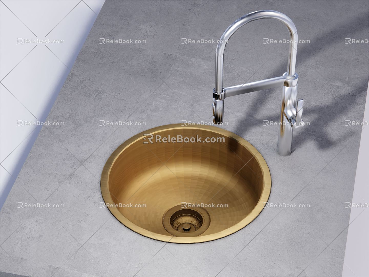 Shuiji vegetable basin sink basin island basin faucet 3d model