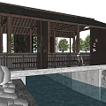 Wind and Rain Bridge Landscape Bridge 3d model