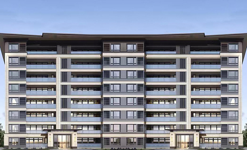 New Chinese residential building 3d model