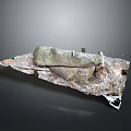 Wood and Stone Crafted Decorative Piece Featuring Natural Texture Details