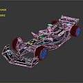 Black Formula 1 Race Car With PETRONAS RENAULT Logo And Driver Number 44