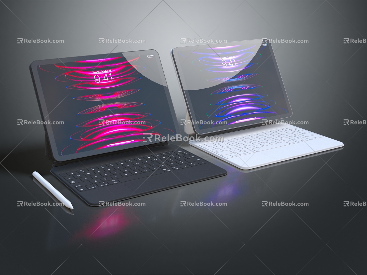 Modern Laptop Apple Computer 3d model