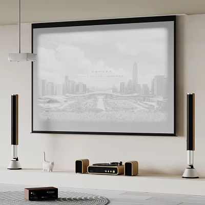 Modern Projector Projector Audio Home Theater Projection Equipment Household Appliances 3d model