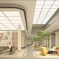Bright Modern Hospital Outpatient Clinic Interior With Green Plants And Natural Light