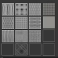 Modern Wall Panels Featuring Various Perforated Grid And Textured Patterns