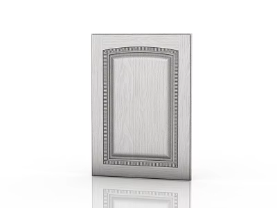 Modern Double Door Panel With Decorative Frame And Wood Grain Texture 3d model