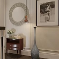 Elegant Foyer Hallway With Staircase White Wainscoting And Wall Sconces