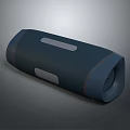 Navy Blue Wireless Portable Bluetooth Speaker Featuring Mesh Grille And Side Control Buttons 3d model