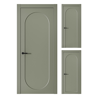 Modern simple single door 3d model