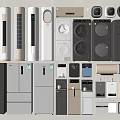 Various Modern Home Appliances Including Air Conditioners Washing Machines Refrigerators And TVs