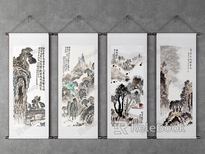 New Chinese Landscape Painting Landscape Decoration Hanging Painting model