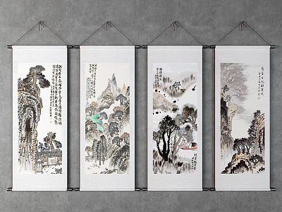 New Chinese Landscape Painting Landscape Decoration Hanging Painting model