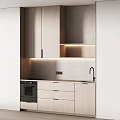 Modern Kitchen With Light Wood Cabinets Drawers And Oven Appliance