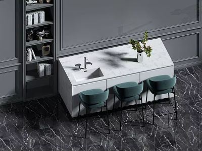 Modern style bar 3d model