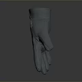 Gray Tactical Protective Gloves With Textured Surface And Functional Design For Outdoor Use 3d model