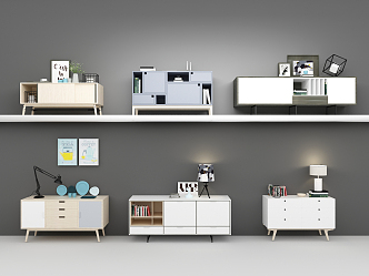 Nordic TV cabinet 3d model