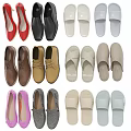 Shoes with High Heels Leather Slippers Casual Styles in Red Black White Gray Brown Pink