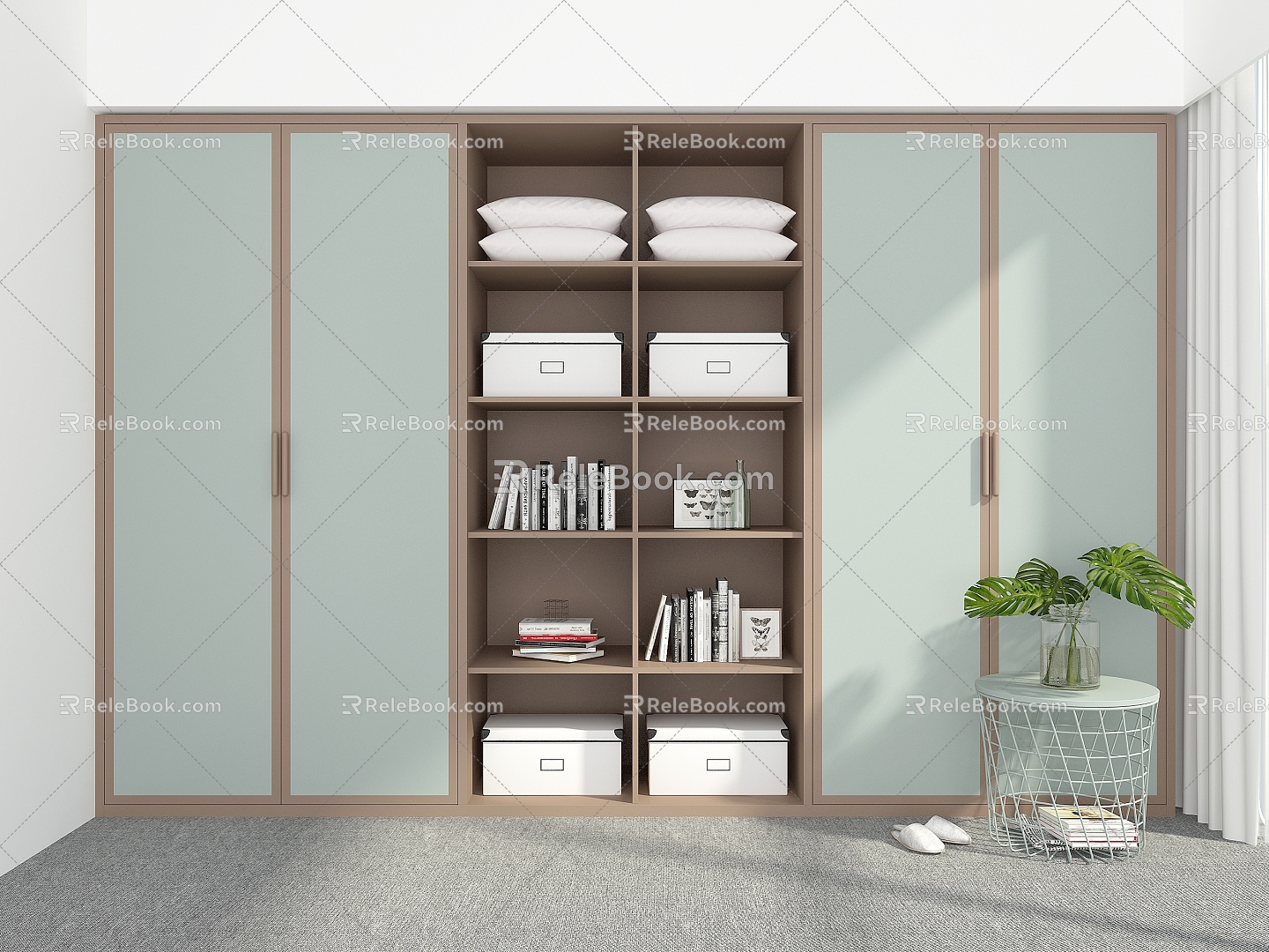 Modern Wardrobe Coat Cabinet Wardrobe Custom Children's Wardrobe Wardrobe 3d model