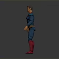 Superman Action Figure In Blue Costume With Red Emblem And Red Boots