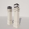 Outdoor Column Lamp Courtyard Column Lamp Column Lamp 3d model