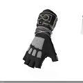 Steampunk Character Mechanical Gloves With Leather Straps And Metallic Plates