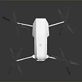 White Drone With Four Propellers Camera And Landing Gear Design 3d model