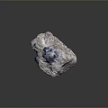 Natural Rough Stone with White and Blue Color Patterns for Decoration Work