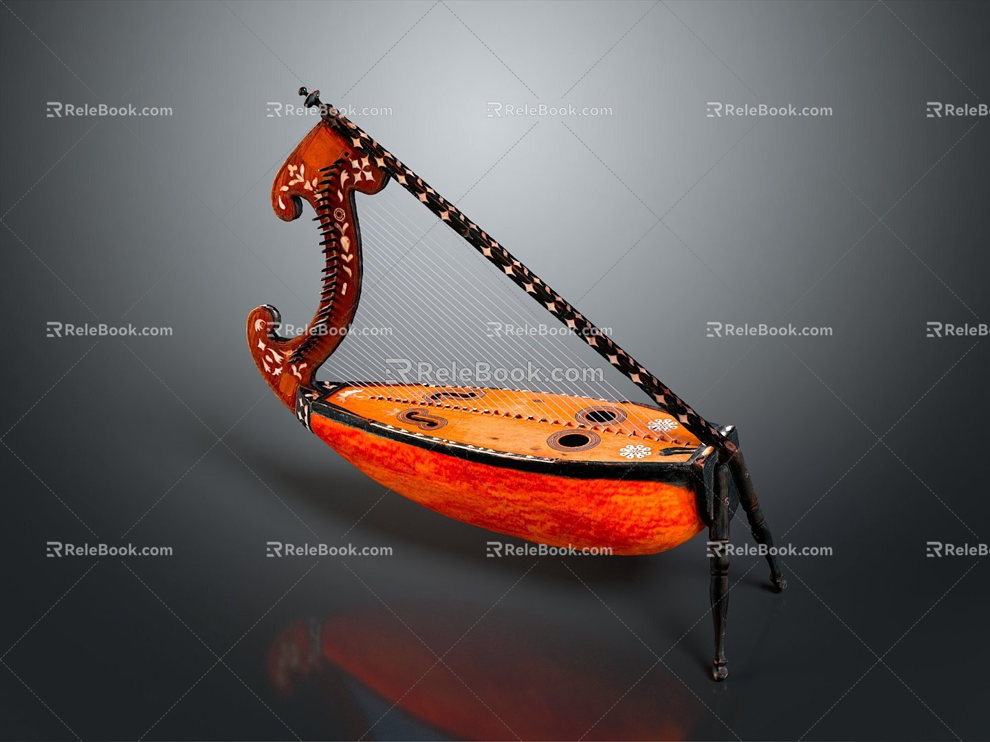 Western Musical Instruments Western Music Equipment Western Equipment Music Equipment Music Equipment Realistic 3d model