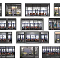 Modern Office Space Interior Views With Windows Desks Chairs And Plants