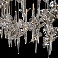 Modern Crystal Chandelier With Hanging Glass Elements And Elegant Lighting Design